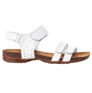 Propet Farrah Leather Sandal, White, Size 8.5, Adjustable At‎ Four Points